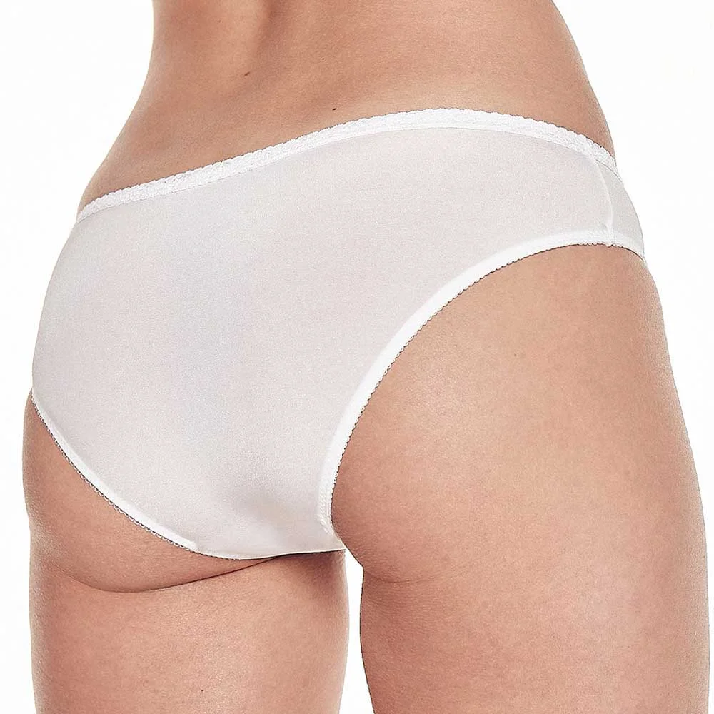 Alternative view of Culotte microfibra brillosa con puntilla