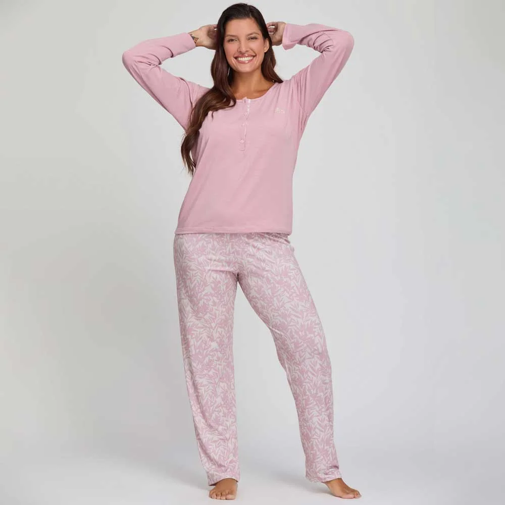 PIJAMA M/L MODAL PANTALON ESTAMPADO