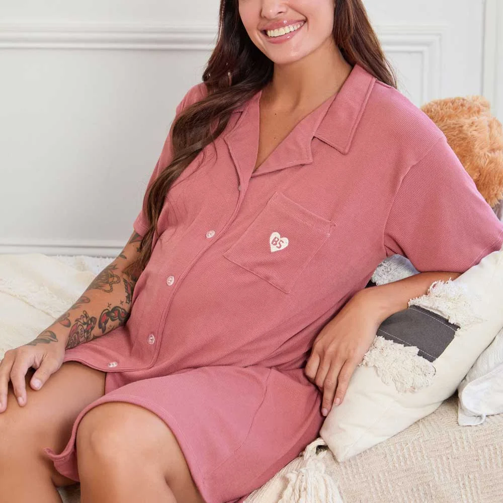 CAMISA MATERNAL MORLEY C/BORDADO