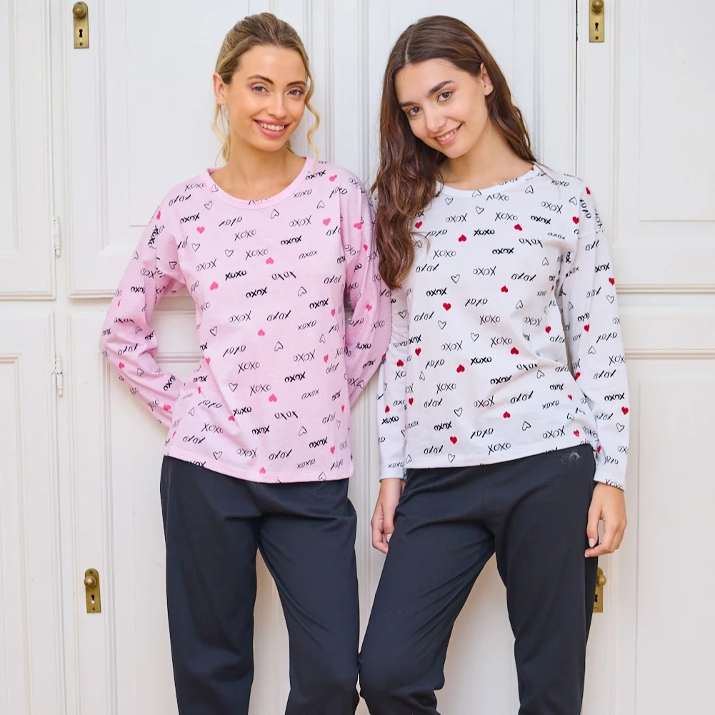 PIJAMA M/L PANTALON LISO