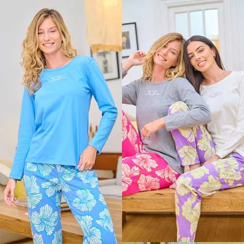 PIJAMA M/L PANTALON ESTAMPADO