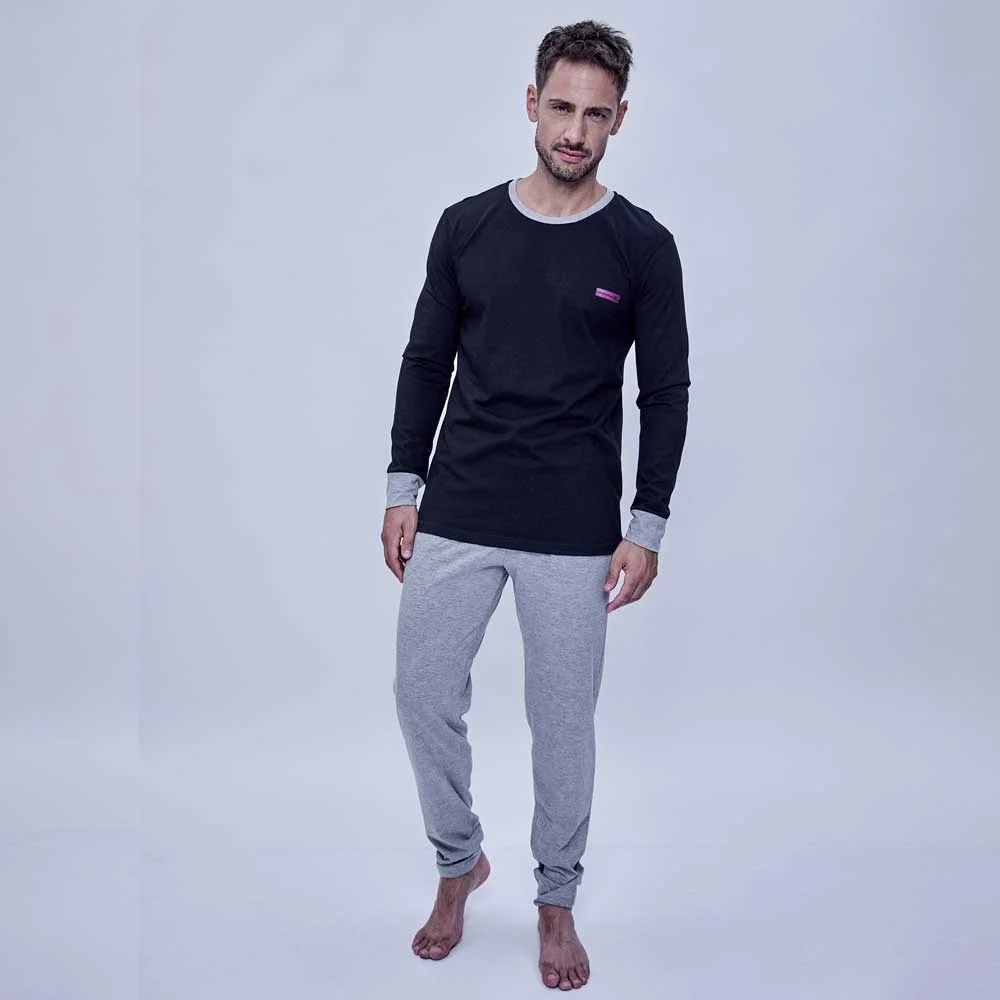 Alternative view of pijama m/l algodon melange