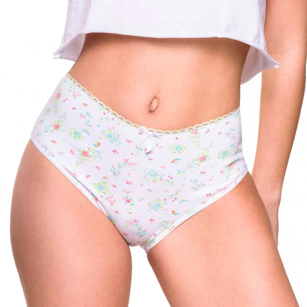 bombacha x6 t/corto estampa flores
