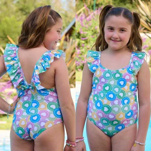 malla entera estampada corazones