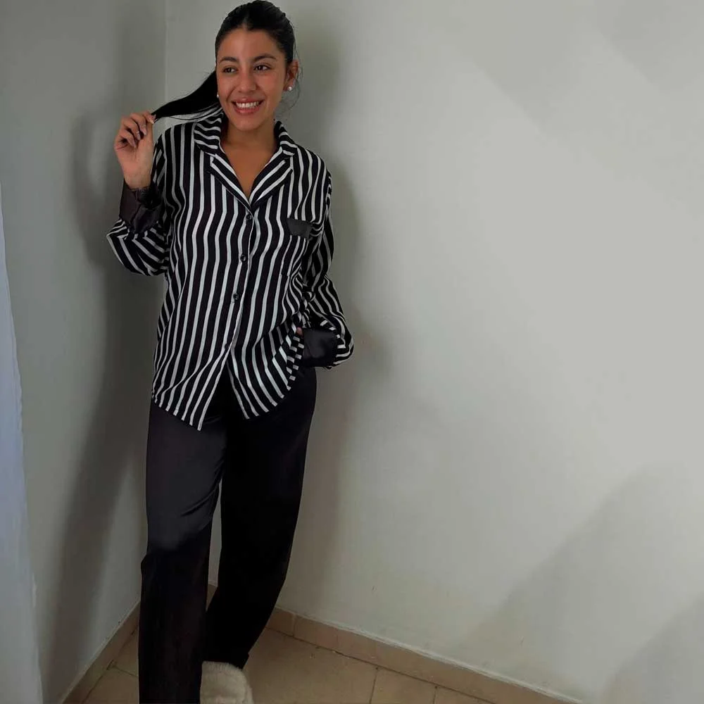 pijama m/l raso abotonado