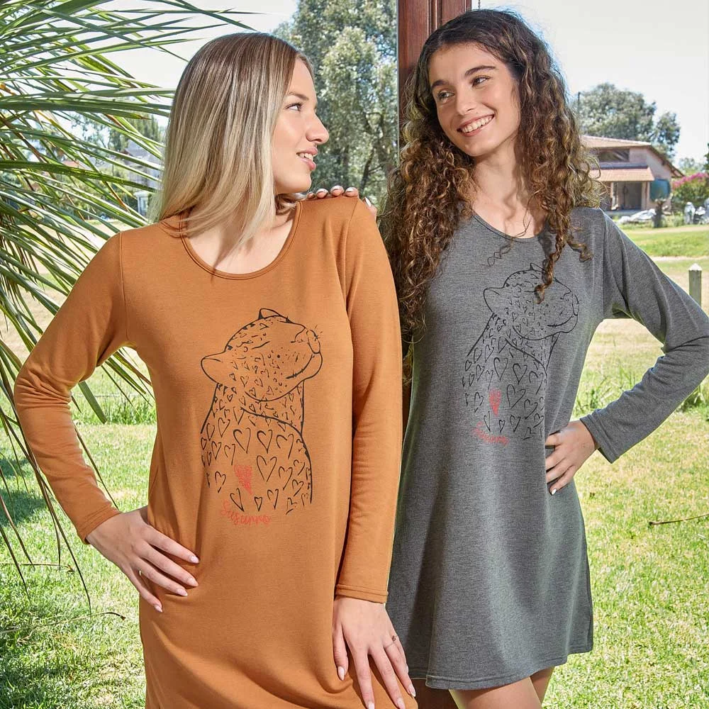 camison m/l 5-6-7-8 leopardo