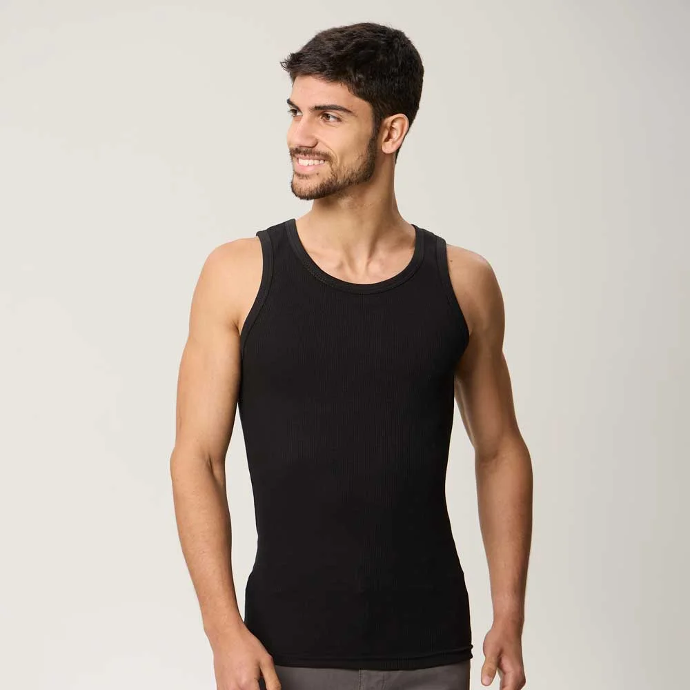 camiseta musculosa negro