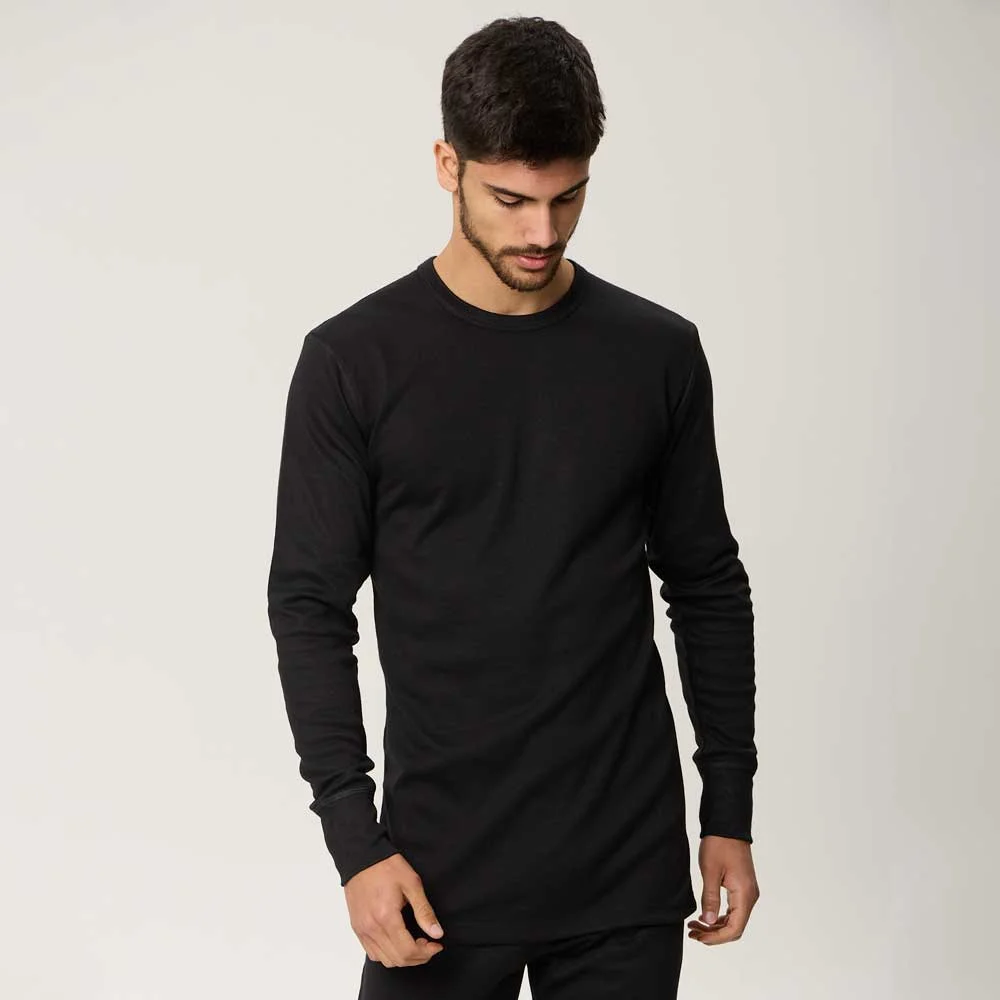 camiseta m/l termica negro cuello red