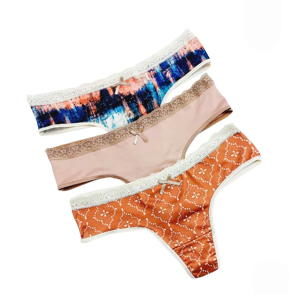 Alternative view of pack culotte less algodon estampado