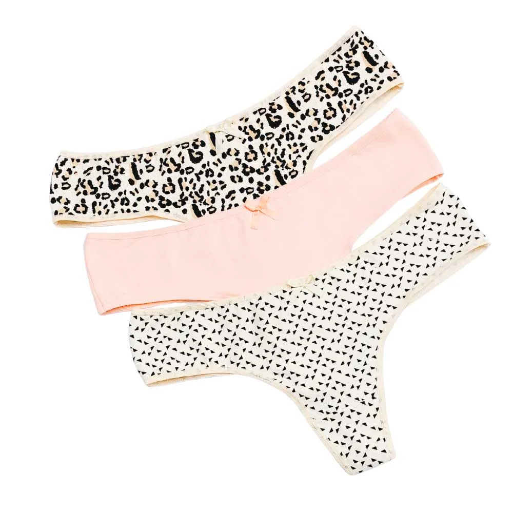 Alternative view of PACK X3 Culotte less alg/lyc c/puntilla
